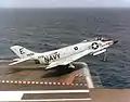 VF-61 F3H-2M launches from USS Franklin D. Roosevelt in 1957