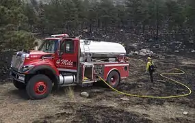 Fire tank truck