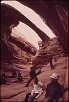 Surprise Arch with tour guide