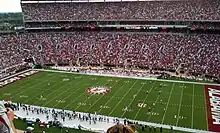 American football stadium prior to opening kickoff.