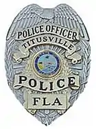 Old badge for Titusville Police officers.
