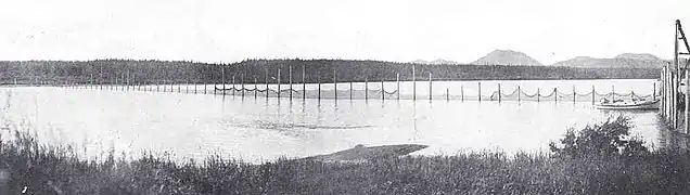 Salmon Rack Across Wood River, Alaska 1917