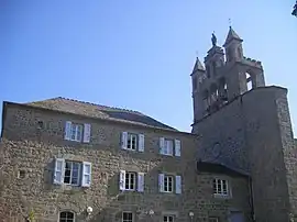 The bell tower in Chaudeyrac