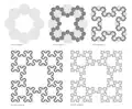 Construction by iterated octagons.