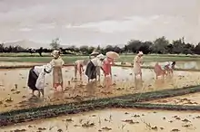 Fabián de la Rosa, Women Working in rice field, 1902