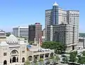 Fox Theatre in foreground with the Cox-Carlton Hotel and Georgian Terrace Hotel in background