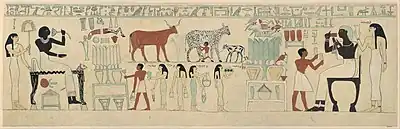 Inner back side of the sarcophagus of Aashyt (facsimile by Charles K. Wilkinson)
