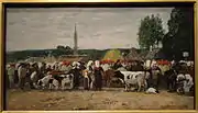 Fair in Brittany, one of Boudin's "Brittany" paintings (1874), Corcoran Gallery of Art