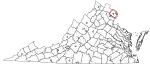 State map highlighting Fairfax