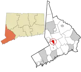 Location in Fairfield County and the state of Connecticut.