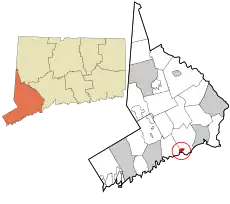 Southport's location within Fairfield County and Connecticut