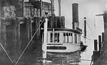 Fairhaven sunk at pier, November 3, 1911.
