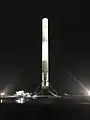 First stage of Falcon 9 Flight 20 on the pad shortly after landing