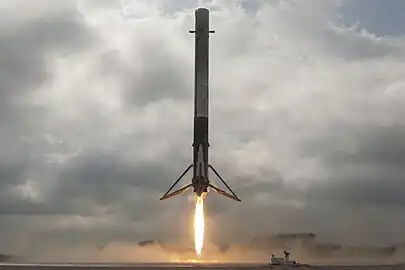 Falcon 9 landing at LZ-1