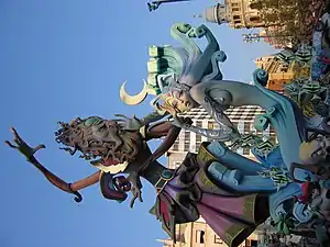 Falla monument for the Falles festival in Valencia, Spain
