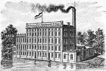 The dye house at the end of the 19th century