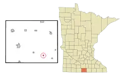 Location of Bricelyn, Minnesota