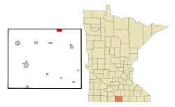Location of Minnesota Lake, Minnesota