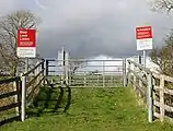A simple farm crossing across a low traffic line near Llanwrtyd Wells, Powys. These crossings are the most common and require complete user compliance.