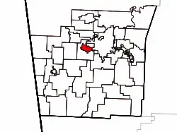 Farmington Township's location in Washington County
