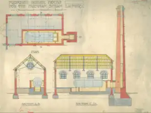 Proposal for Farnham Steam Laundry, East Street, Farnham by Arthur Stedman (1912)