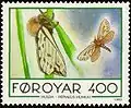 Ghost moth on a Faroese stamp