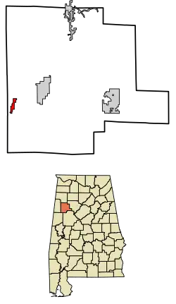 Location of Belk in Fayette County, Alabama.