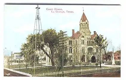 1891 Courthouse facade shown on postcard from c. 1910