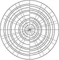 Feed-Drum, first map with 13 diameters and 8 nodal circles