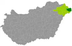 Fehérgyarmat District within Hungary and Szabolcs-Szatmár-Bereg County.