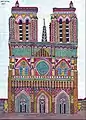 Notre Dame Cathedral in Paris, about 1962,tempera on paper, 56x85cm,MNMA, Jagodina