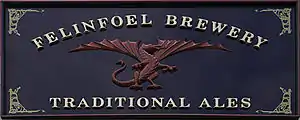 The Welsh Dragon motif of Felinfoel Brewery.