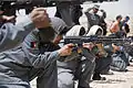 Afghan National Police women qualify on the AMD-65 rifle during the tactical training program portion of the police basic training course at Kabul Military Training Center, April 13, 2010.