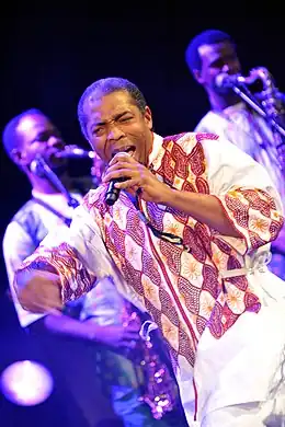 Femi Kuti, during a stage performance