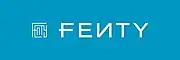 The logo of Fenty, which is shown with a blue background.