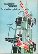 Ferrocarriles Argentinos poster from the 1970s