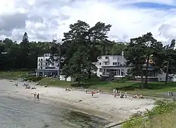 View of the beach at Fevik