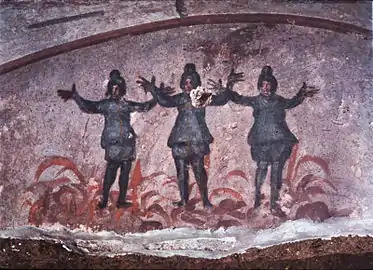 The Three Youths in the Fiery Furnace, catacomb of Priscilla