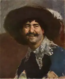 Filippo Colarossi poses as a cavalier for the Finnish artist Helene Schjerfbeck (1862-1946)