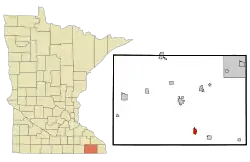 Location of Harmony, Minnesota