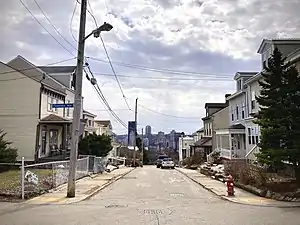 Myler Street, looking down from Fineview Avenue