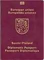 Front cover of a biometric diplomatic passport (2006–2012 design)