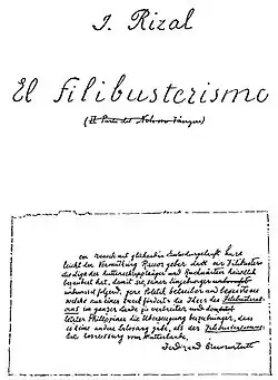 El filibusterismo, 1891
