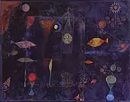 Fish Magic, Paul Klee, oil and watercolour varnished, 1925