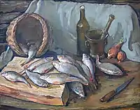 "Still-life Catch of the day" - oil on canvas