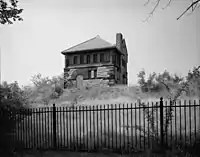 Fisher Hill Reservoir gatehouse, Fisher Avenue, Brookline, Massachusetts, 1887
