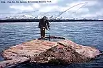 Fishing Cone - "Fishing Pot Hot Springs" postcard