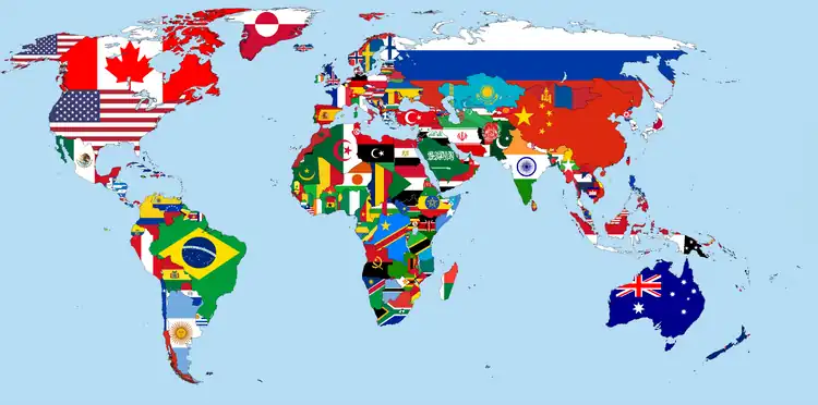 Image 65Flag map of the world from 2015 (from 2010s)