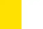 The flag of the Archbishop of Malta consists of two equal vertical stripes, yellow in the hoist and white in the fly. It is believed to date back from 754 AD, making it Malta's oldest flag.