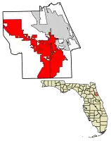 Location in Flagler County and the state of Florida